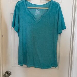 Blue Sky Relaxed Short Sleeve T-Shirt in Blue